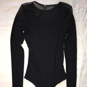 Black Long Sleeve Mesh BodySuit from Windsor store